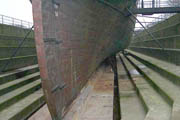 Starboard bow keel shot