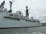 HMS Exeter - midships to stern
