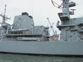 HMS Kent midships