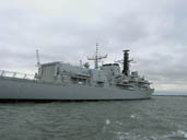 HMS Kent stern view