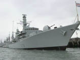 HMS Kent bow details