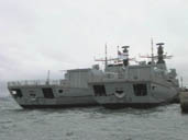 HMS Lancaster and HMS Ironduke stern views