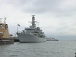 HMS Westminster bow to bridge